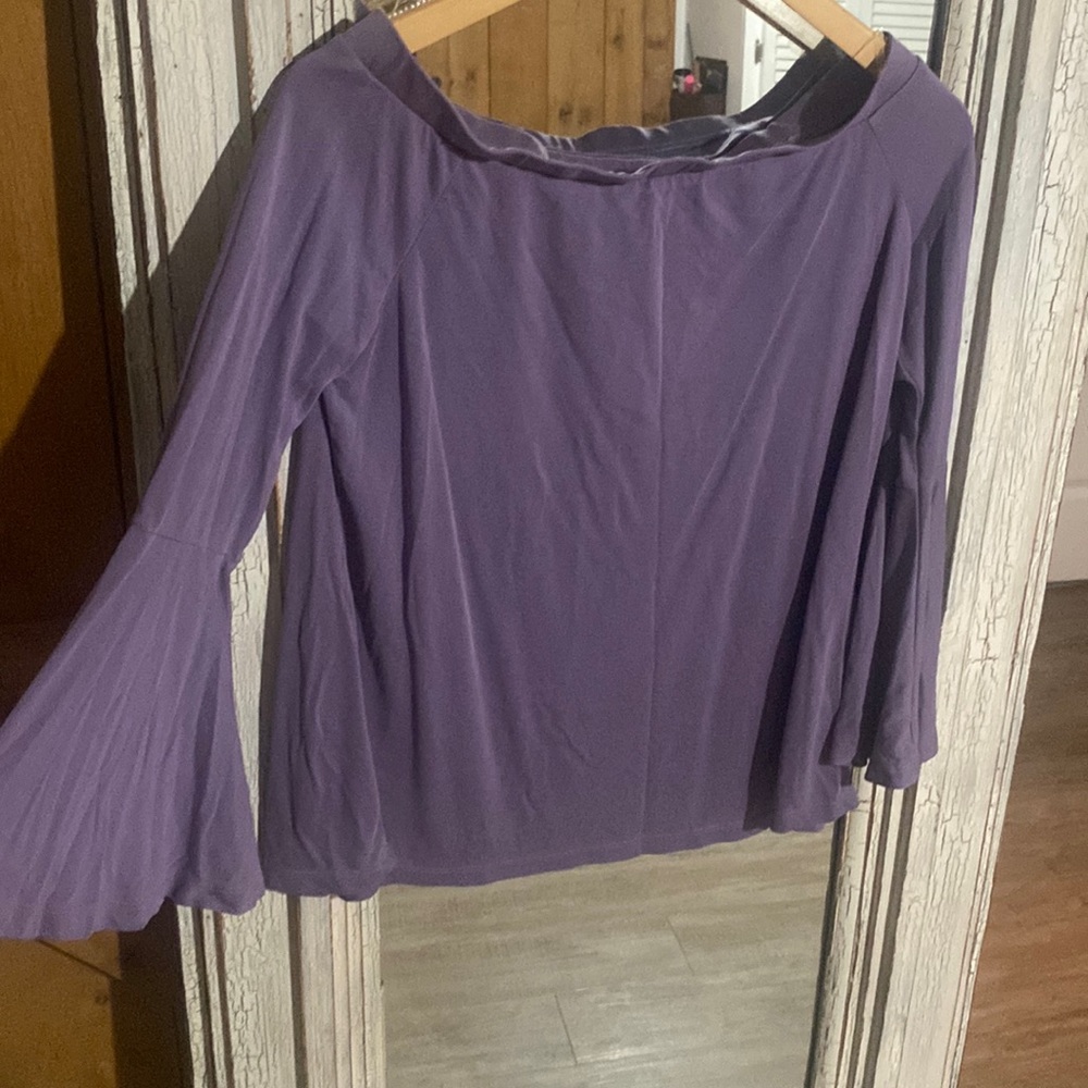 Off the shoulder bell sleeve top